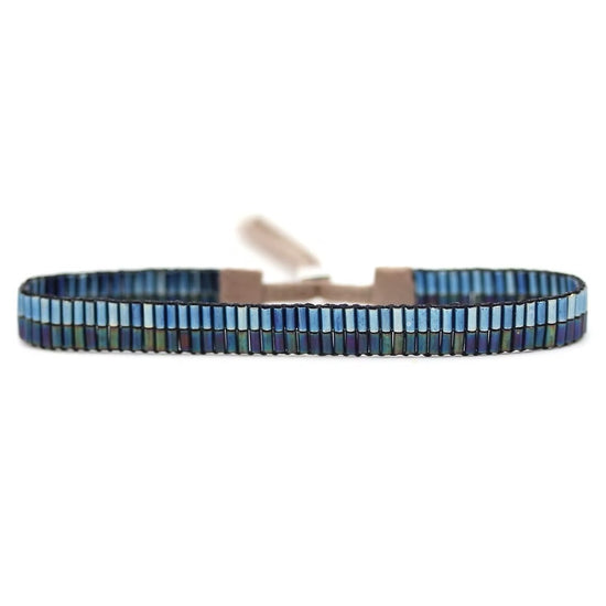 Deep Blue Beaded Bracelet