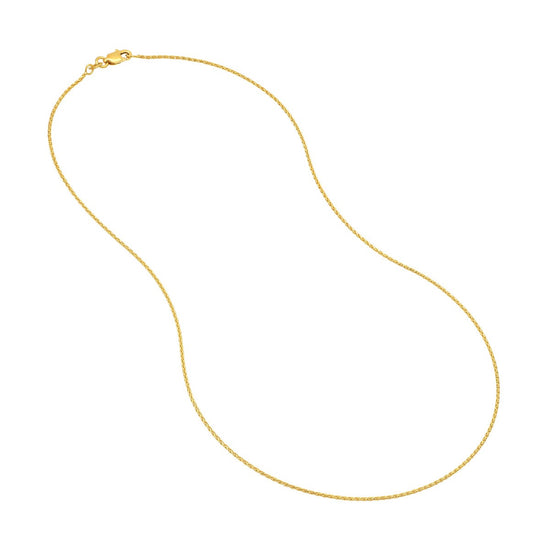 1.05 mm 14K Diamond Cut Wheat Chain