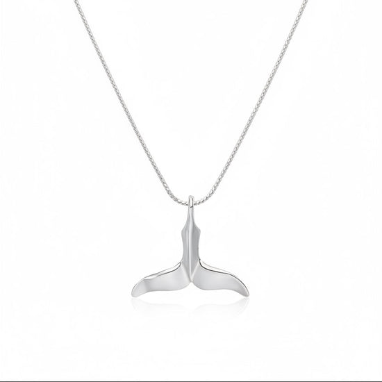 Sterling Silver Whale Tail Pendant