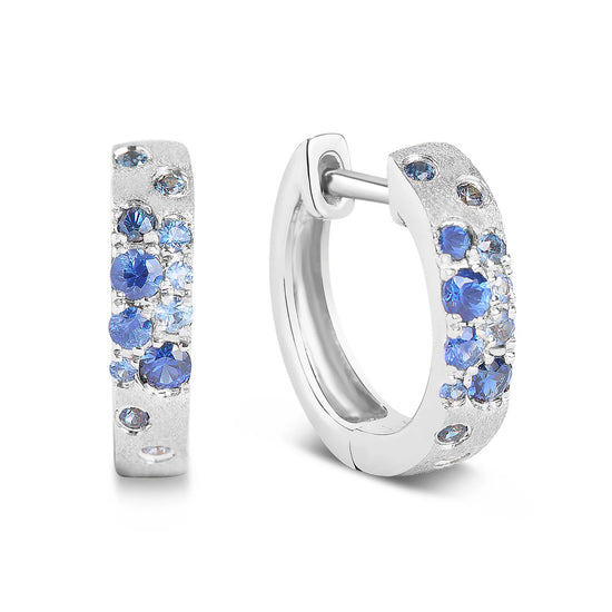 Sapphire Confetti Huggie Earrings