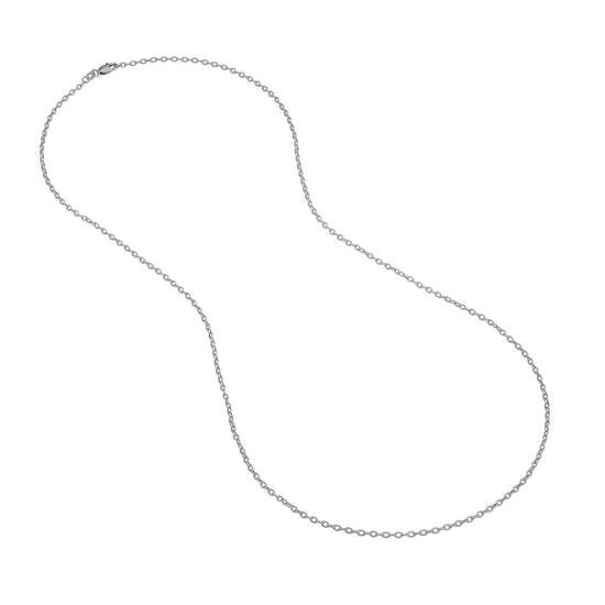 Sterling Silver Textured Rolo Chain