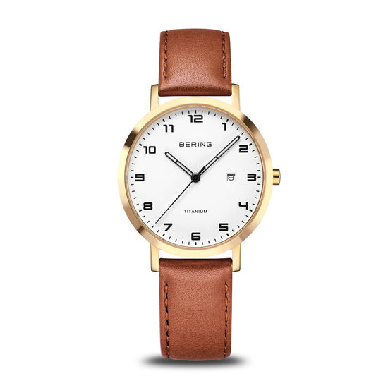 Brushed Gold Titanium Bering Watch