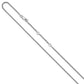 Sterling Silver 1.6 mm Adjustable Wheat Chain w/ Rhodium