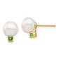 Pearl + Peridot Stud Earrings