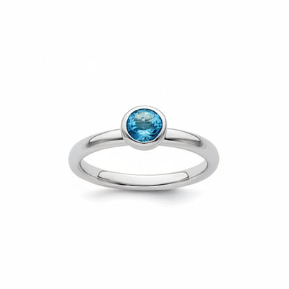 Sterling Silver Blue Topaz Ring