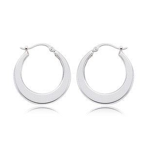 Sterling Silver Flat Hoops