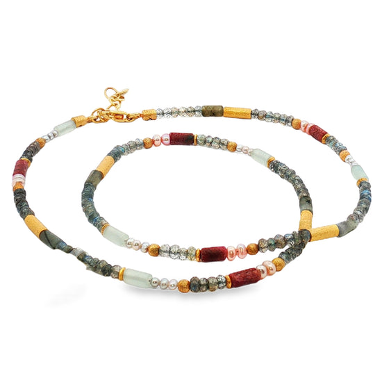 Ruby Mix Beaded Necklace