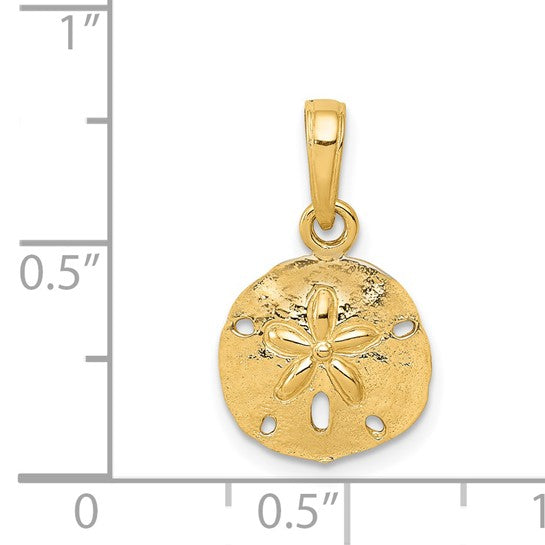 14k gold pendant store sand dollar gold pendant