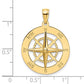 14K Gold Smooth Compass Rose Necklaces