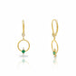 14k Emerald + Diamond Drop Earrings | By Meira T