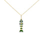 14K Gem Fish Bone Pendant