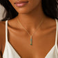 14K Gem Fish Bone Pendant