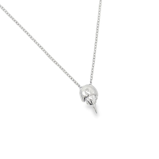 Petite Silver Horseshoe Crab Necklace