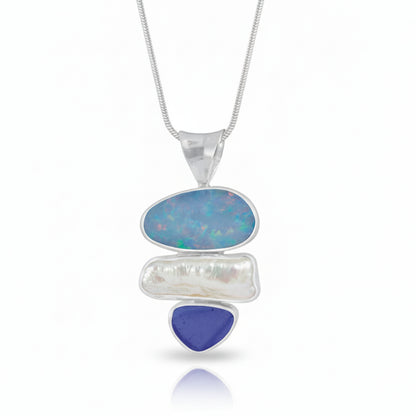 Opal Blue Ocean Necklace
