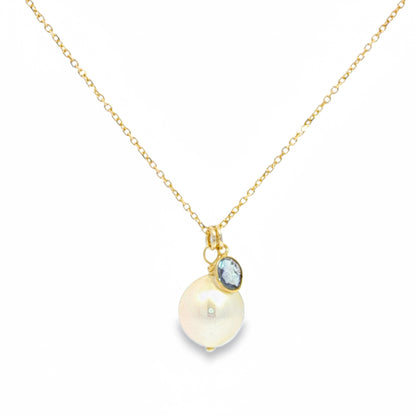 Sapphire Long Sea Drop Necklace