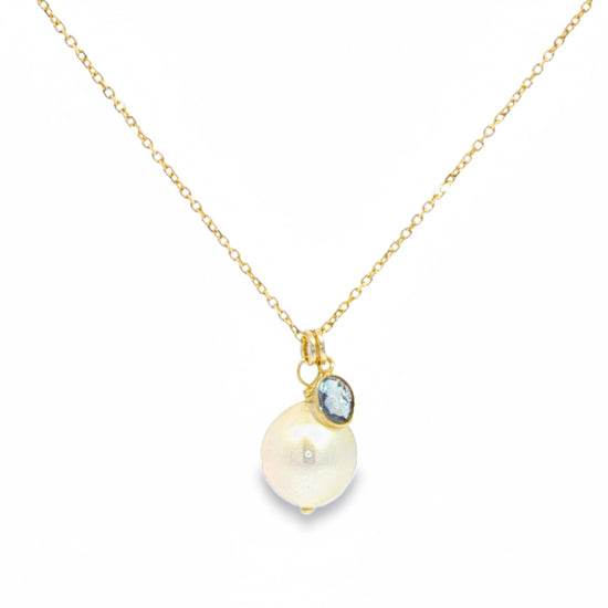 Sapphire Long Sea Drop Necklace