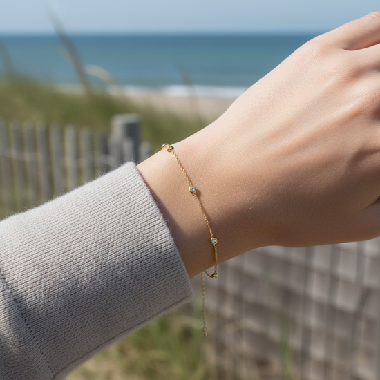 New! Petite Diamond Station Bracelet