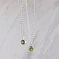 Petite Peridot + Sterling Silver Necklace