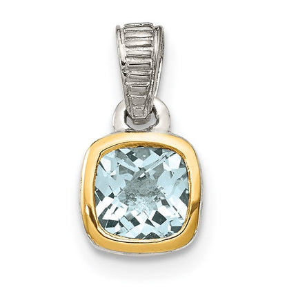 Two Tone Aquamarine Necklace