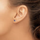 Two Tone Amethyst Stud Earrings