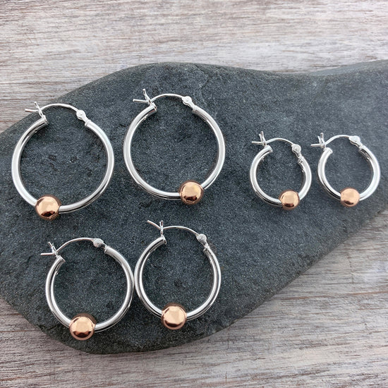 New! Rose Gold Cape Cod Thin Hoops