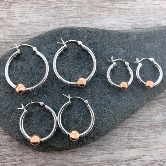 Rose Gold Cape Cod Thin Hoops