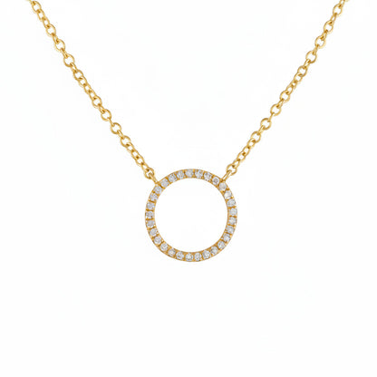 14K Gold + Diamond Petite Eternity Necklace