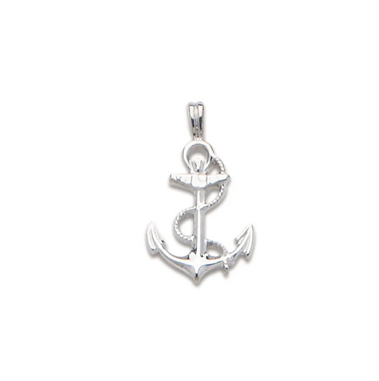 Sterling Silver Roped Anchor Pendant