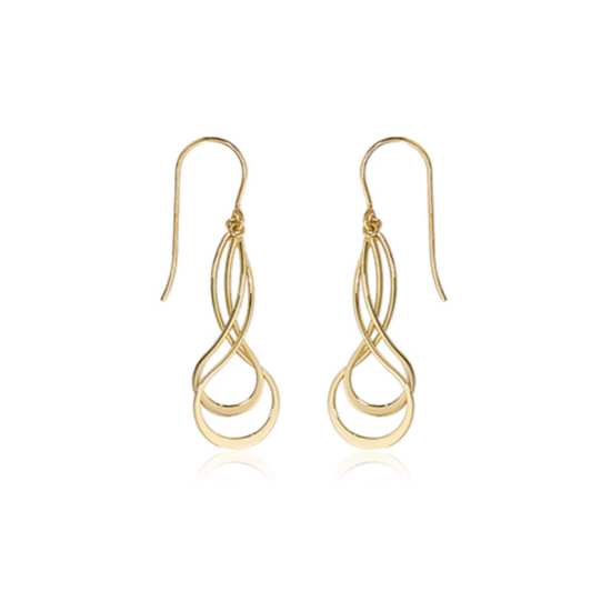 New! 14k Double Twist Drop Earrings