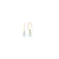 14K Blue Topaz Mini Swoop Earrings