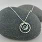 Blue Topaz Concentric Circle Necklace