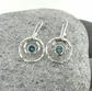 Blue Topaz Concentric Circle Earrings