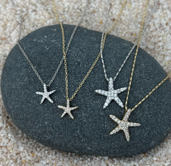 Diamond Starfish Necklace