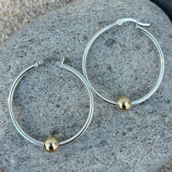 Extra Large Cape Cod Hoop Earrings