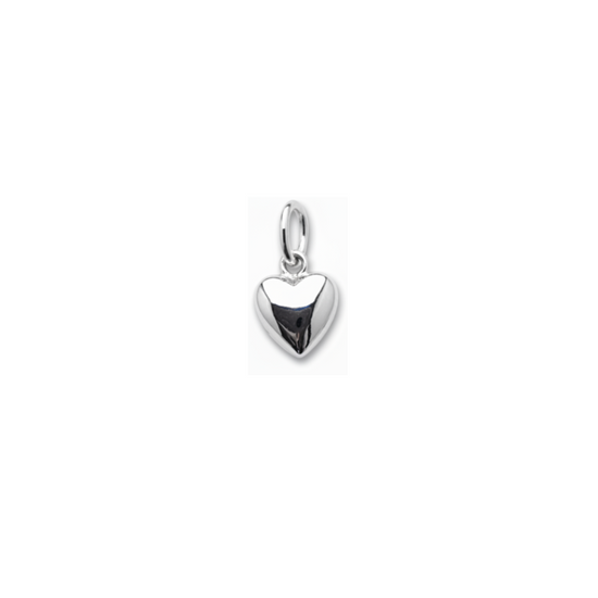 Sterling Silver Puffed Heart Charm