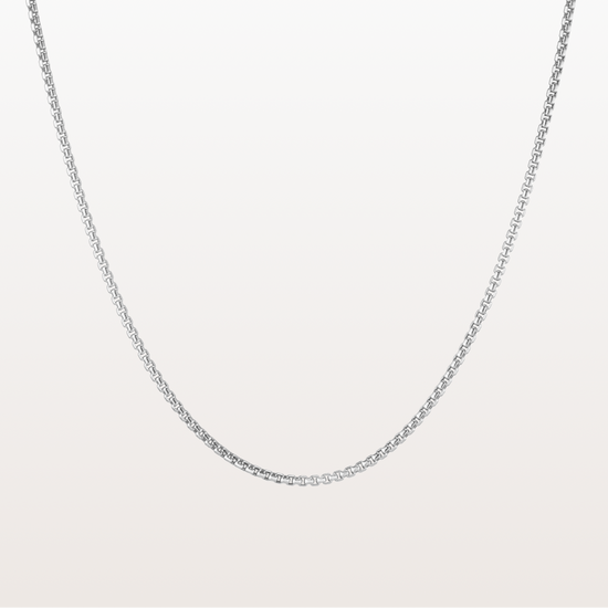 Sterling Silver Rounded Box Chain