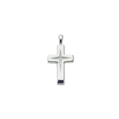 Sterling Silver Star Cut Cross