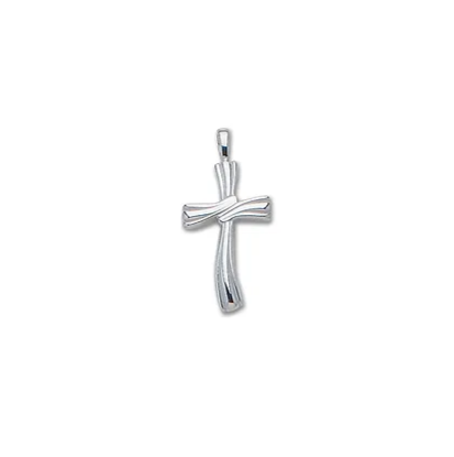 Sterling Silver Ribbon Cross