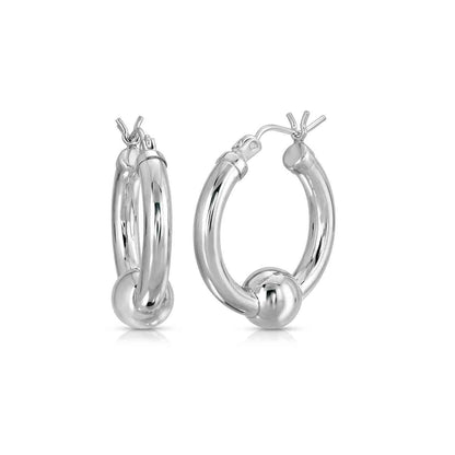 Sterling Silver Cape Cod Classic Single Ball Hoops