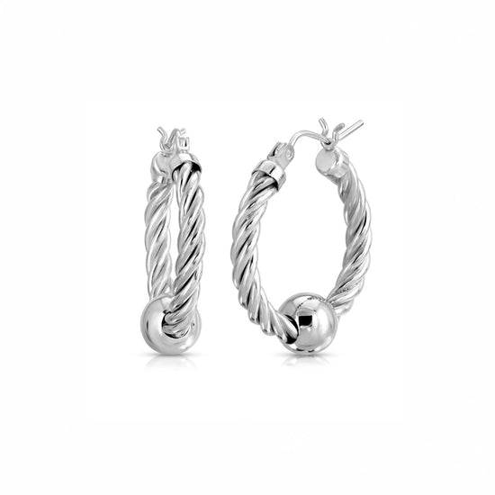 Sterling Silver Cape Cod Twist Hoops