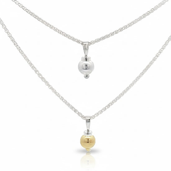 Cape Cod Single Ball Drop Wheat Chain Necklace