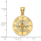 14k Gold Smooth Compass Rose Necklaces