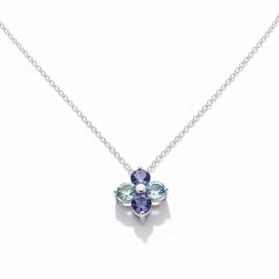 New! Iolite Cape Cod Hydrangea Necklace