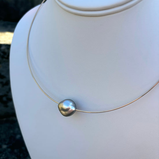 Tahitian Keshi Pearl Collar Necklace