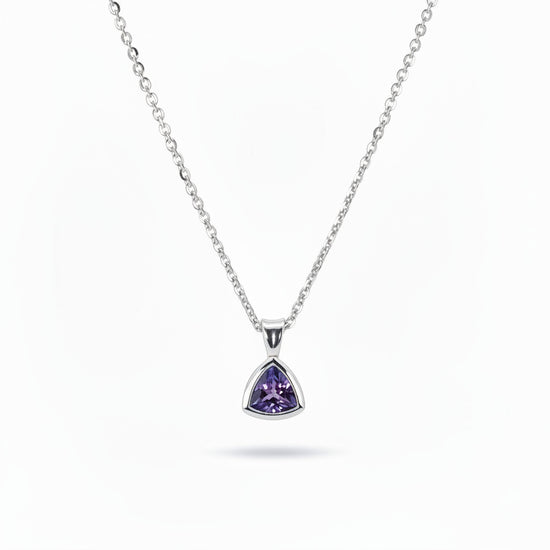 Sterling Silver Tanzanite Gem Necklace
