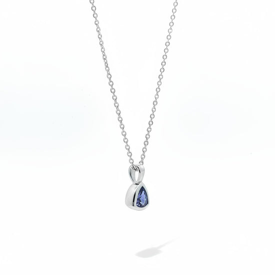 Sterling Silver Tanzanite Gem Necklace