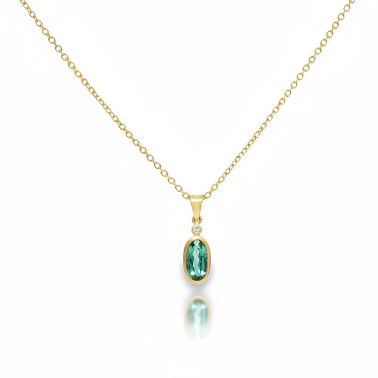 Teal Tourmaline Pendant