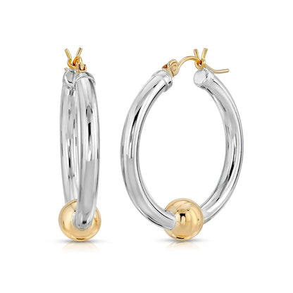 Two-Tone Classic Single Ball Hoops