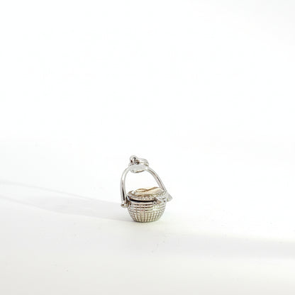 New! Two Tone Nantucket Basket Pendant