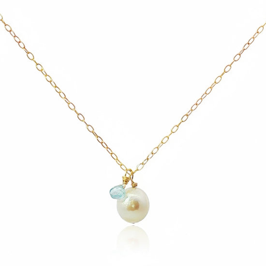 Sky Blue Sea Drop Necklace